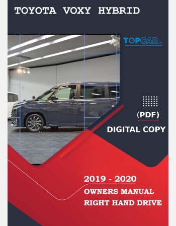 toyoya voxy hybrid 2019-2020 owners manual in english